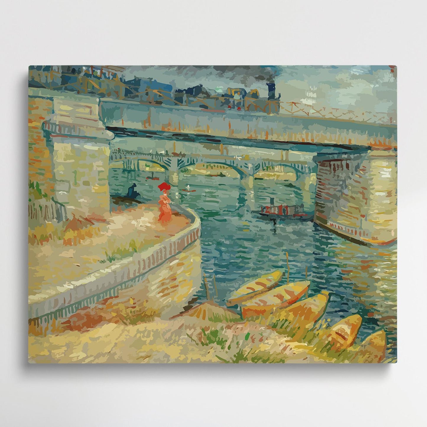 Bridges across the Seine at Asnieres | Paint by Numbers | Van Gogh-Paintsuper