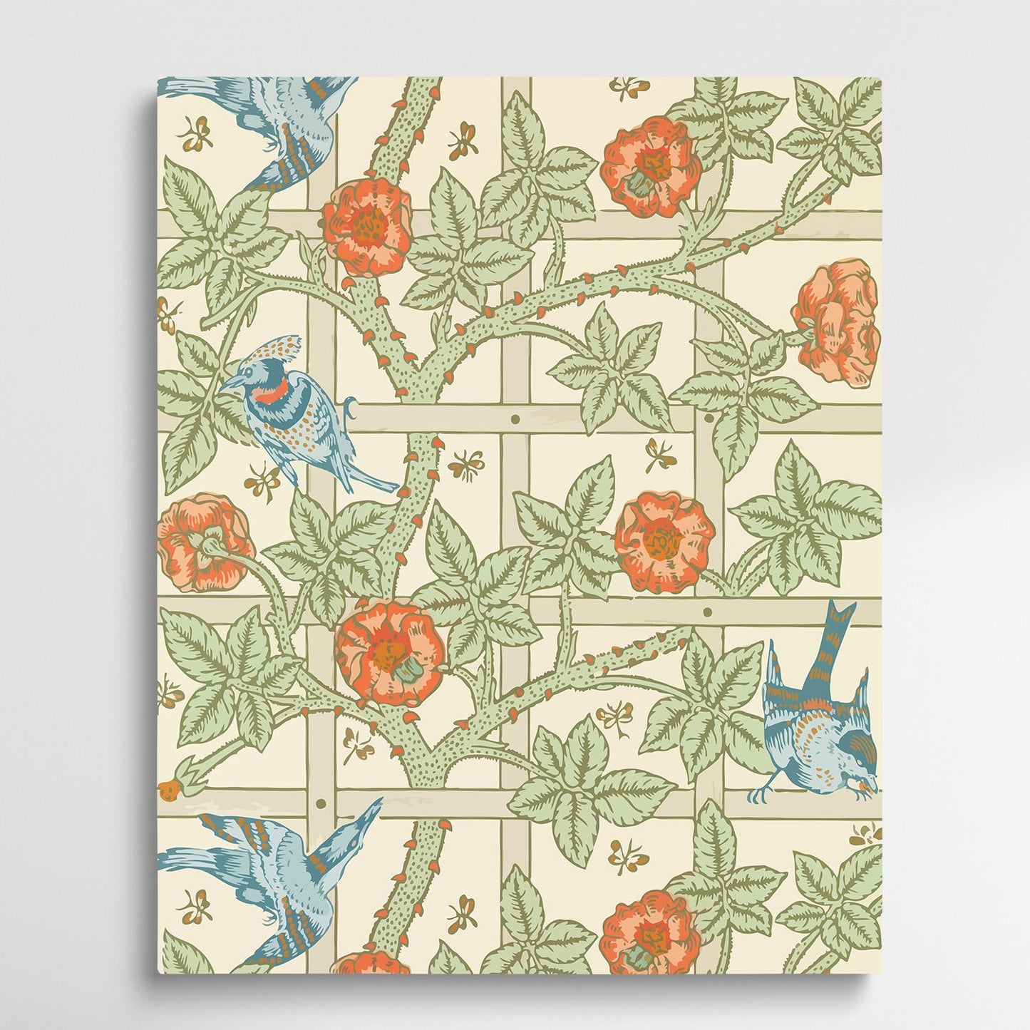 Floral pattern V12 | Paint by Numbers | William Morris-Paintsuper