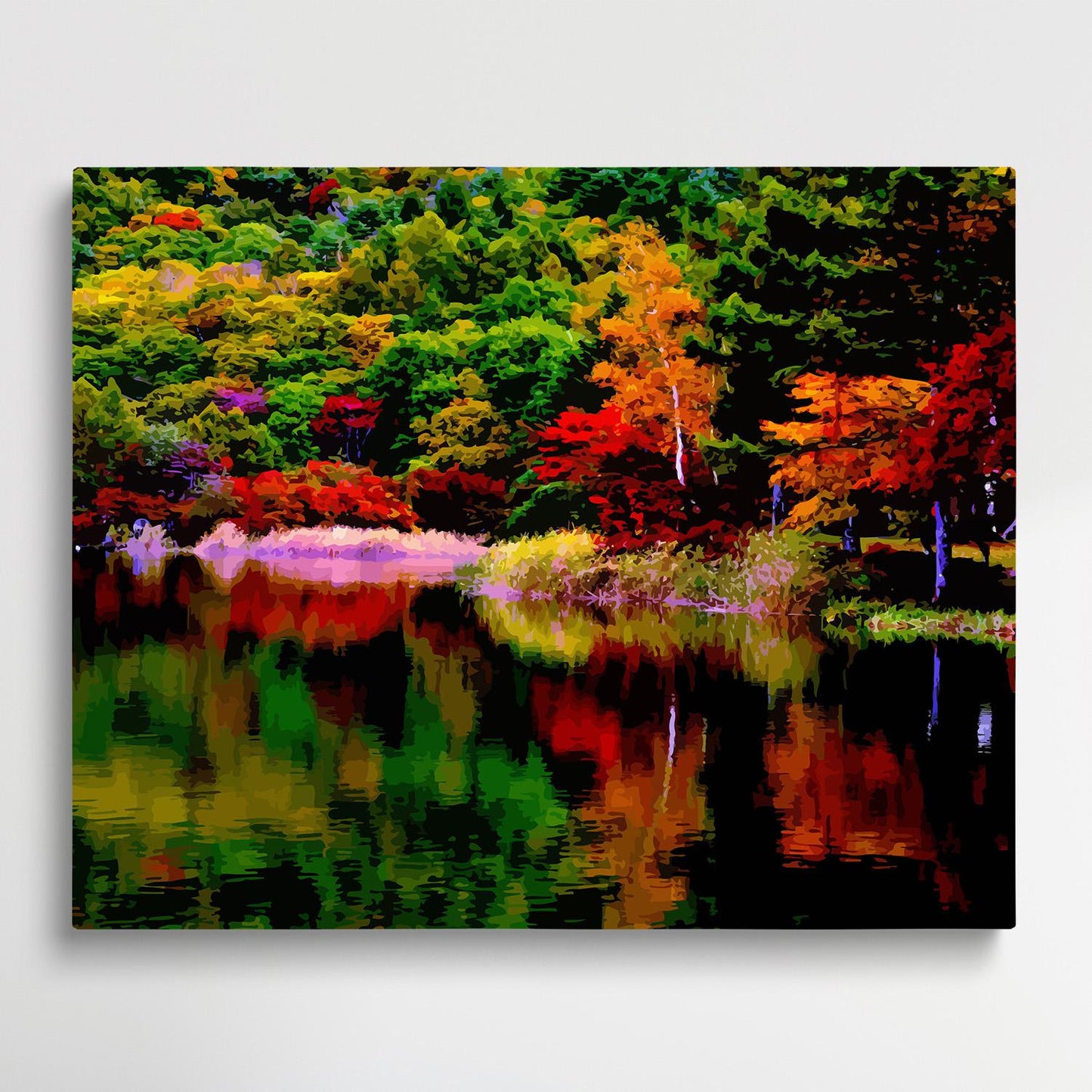 Lake in autumn | Paint by Numbers | Landscape-Paintsuper