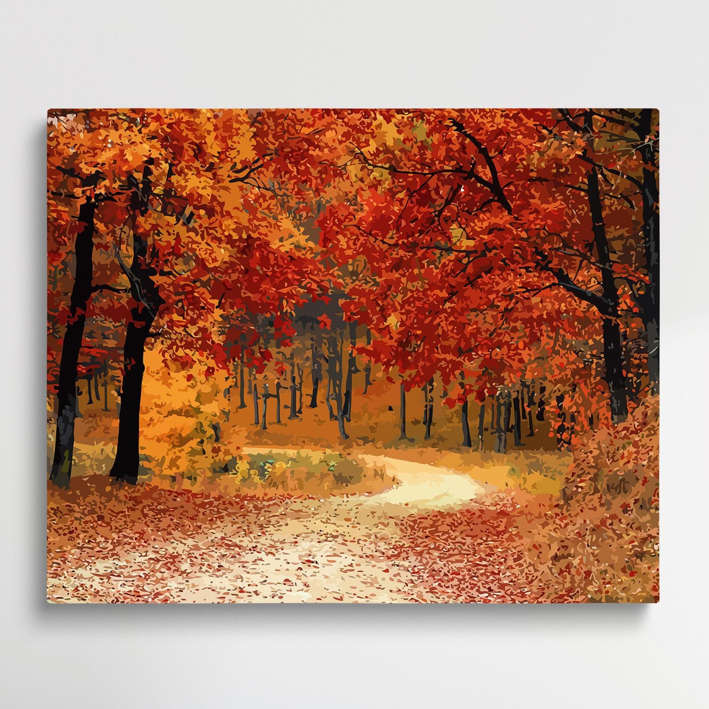 Red maple leaf | Paint by Numbers | Landscape-Paintsuper