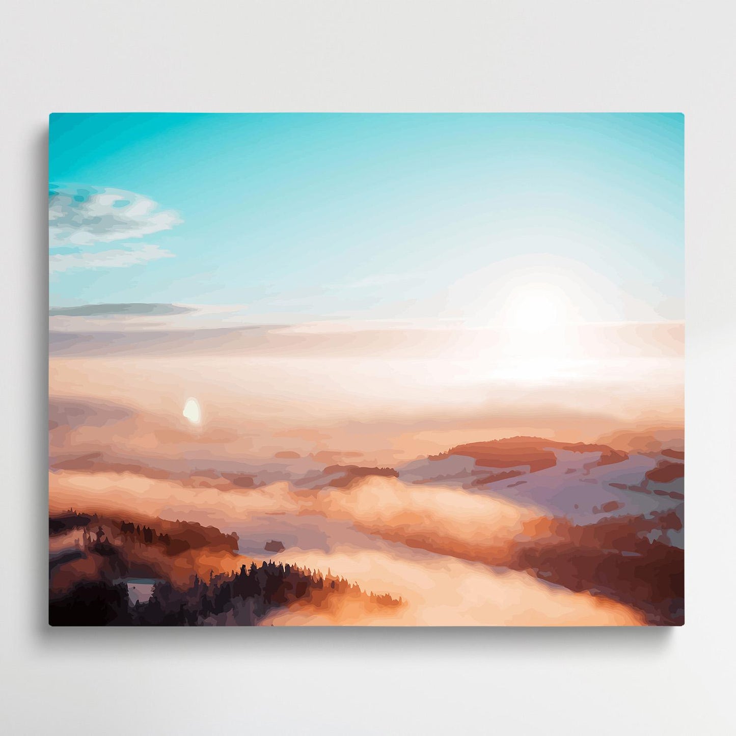Foggy morning | Paint by Numbers | Landscape-Paintsuper