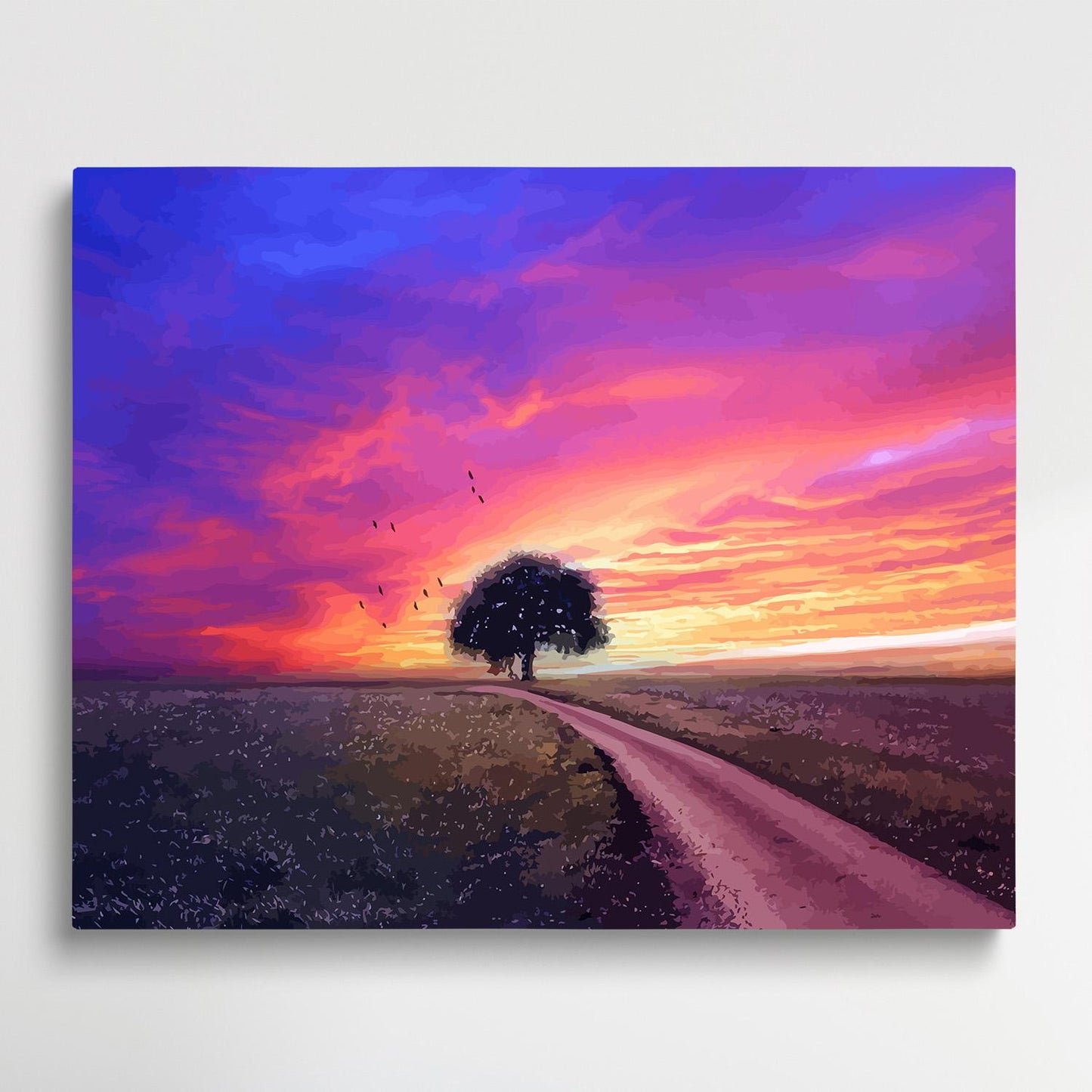 path in the evening | Paint by Numbers | Landscape-Paintsuper
