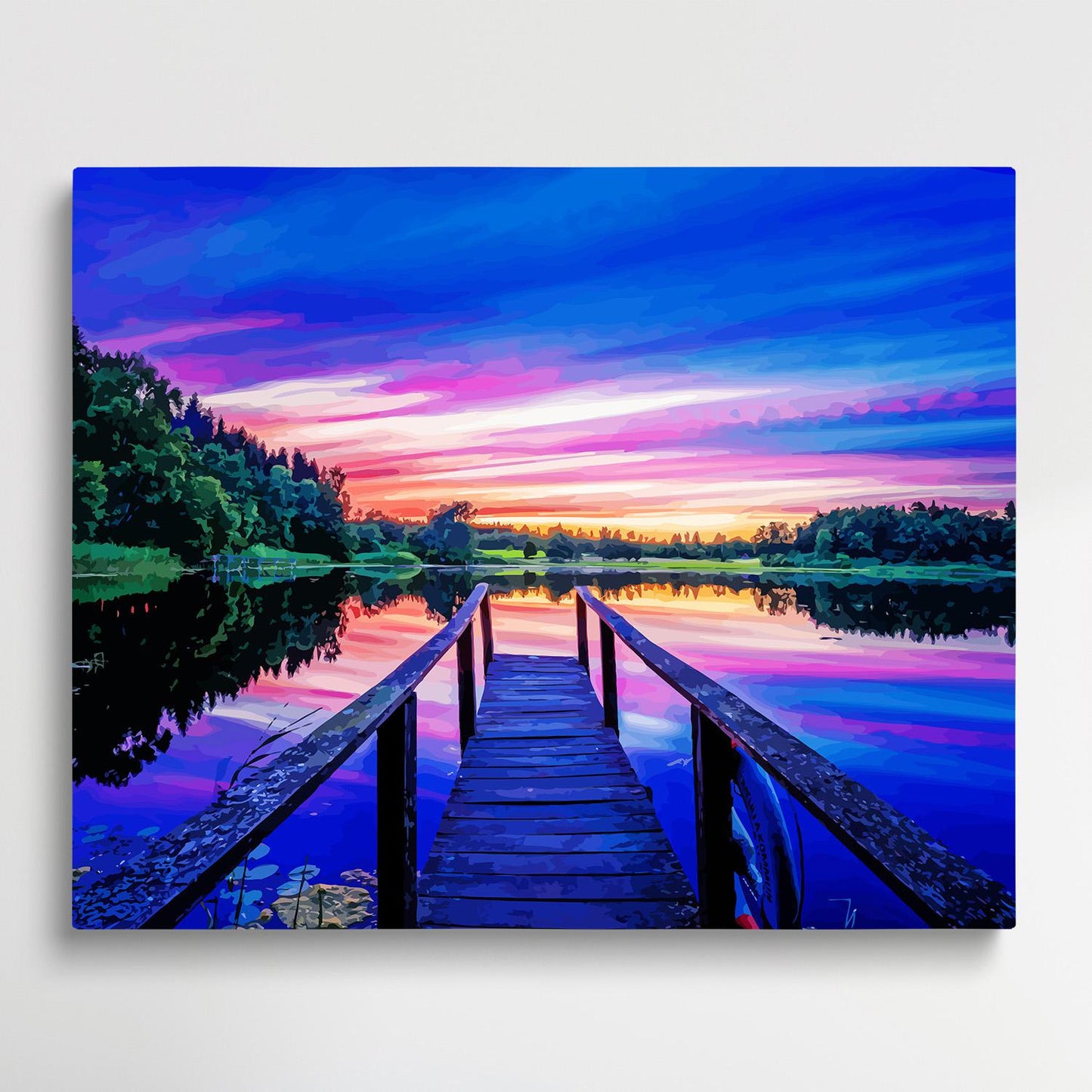The pier in the sunset | Paint by Numbers | Landscape-Paintsuper