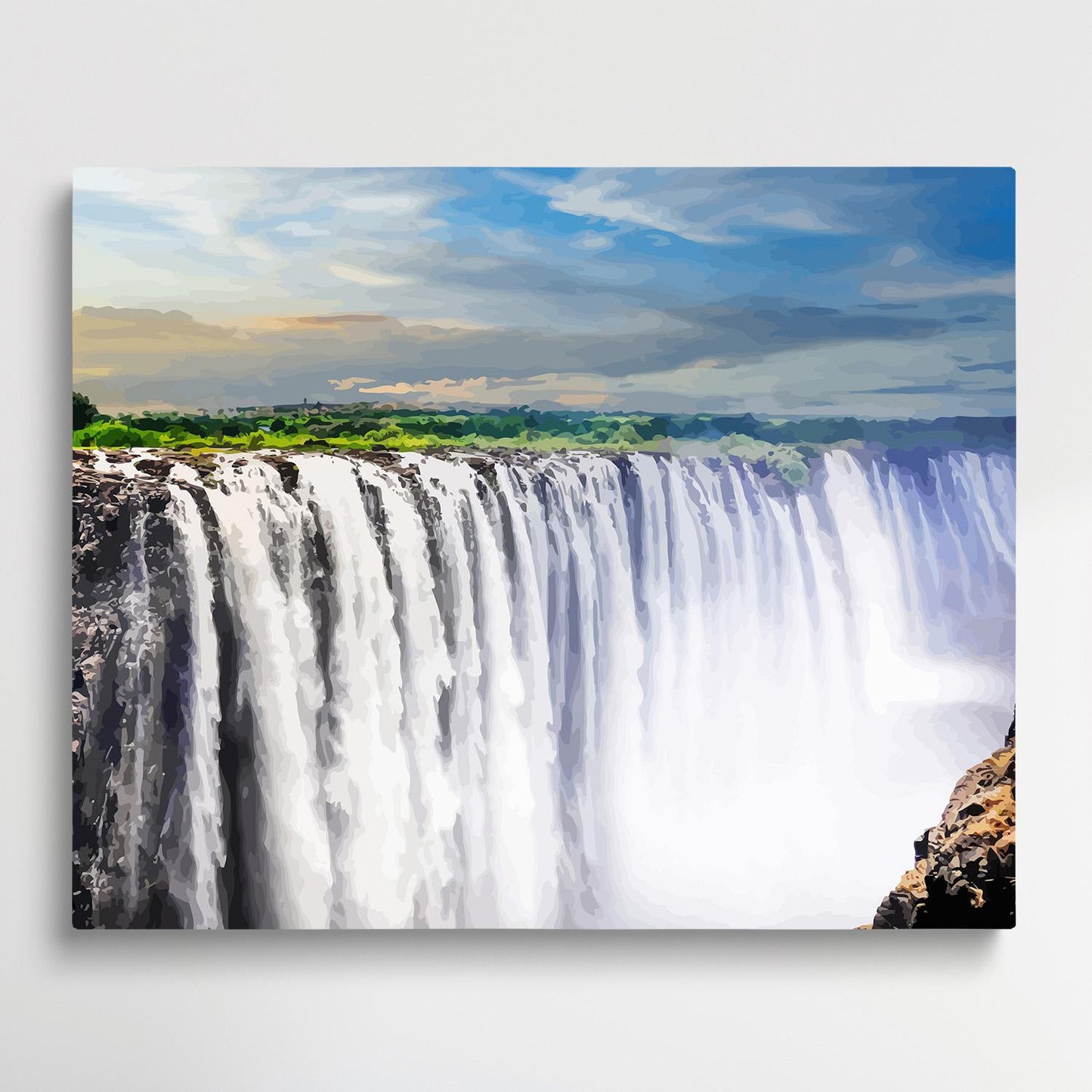 Waterfall | Paint by Numbers | Landscape-Paintsuper