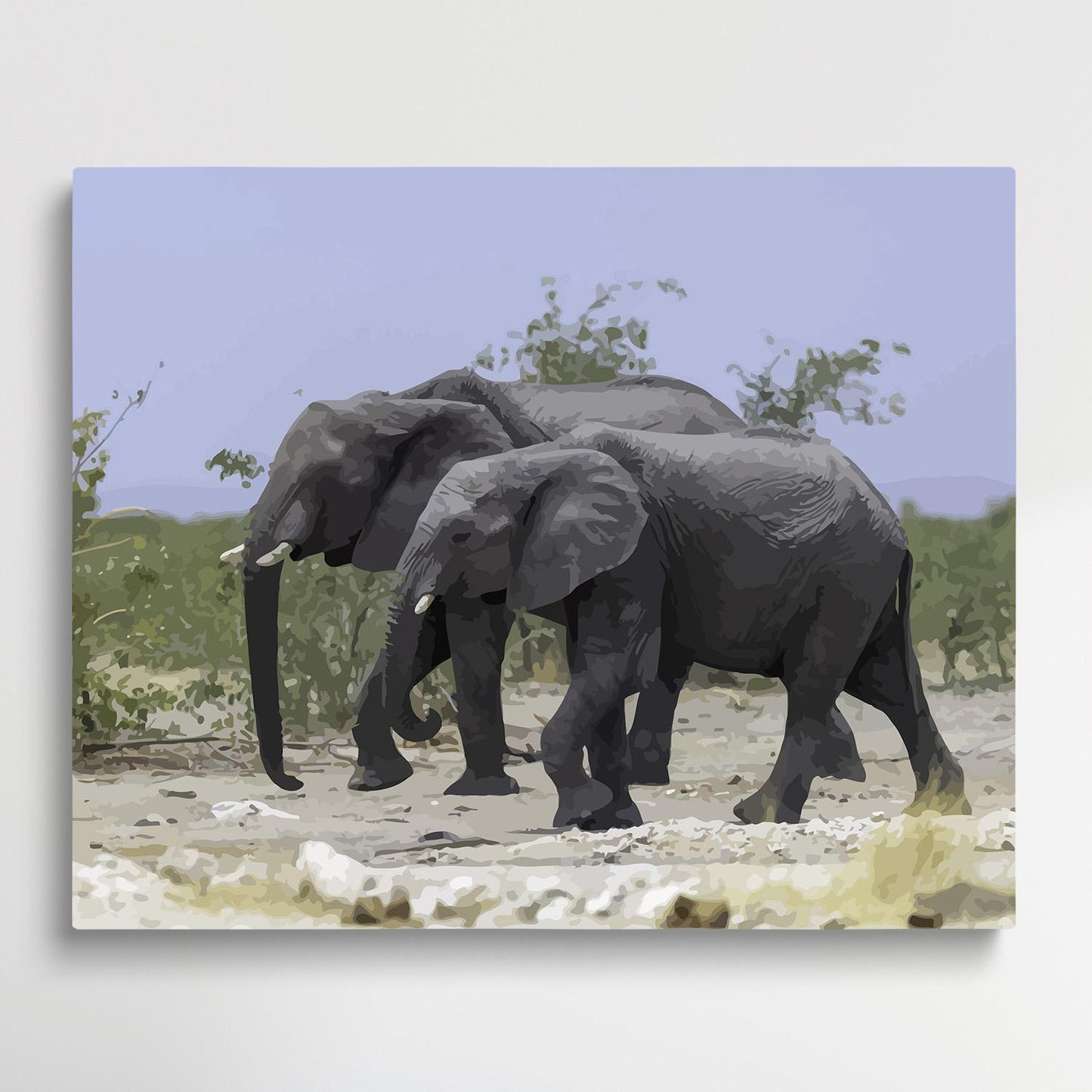 Elephants | Paint by Numbers | Animals-Paintsuper