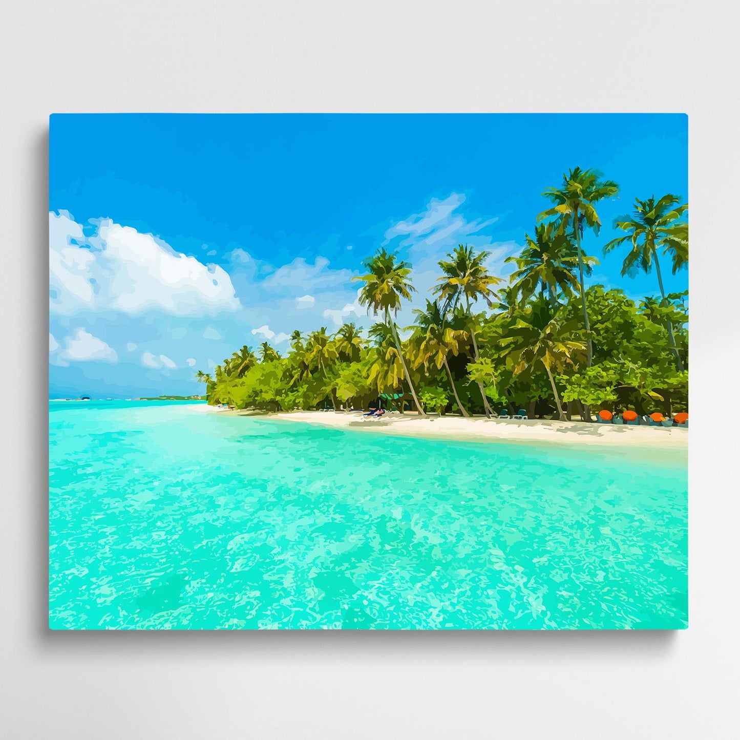 Maldives tropical islands | Paint by Numbers | Cities-Paintsuper