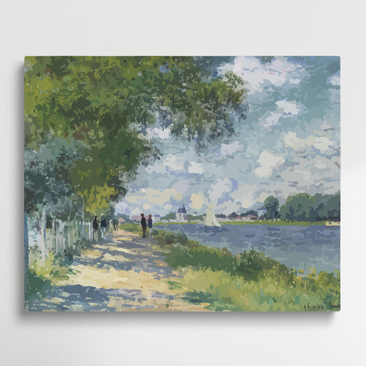 La Seine A Argenteui | Paint by Numbers | Claude Monet-Paintsuper