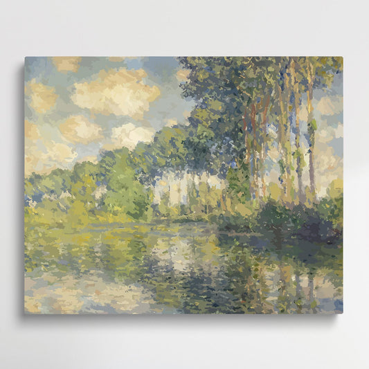 Poplars on the Epte | Paint by Numbers | Claude Monet-Paintsuper