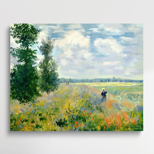 Poppy Field | Paint by Numbers | Claude Monet-Paintsuper