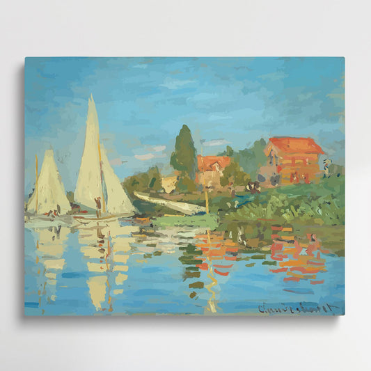 Regattas at Argenteuil | Paint by Numbers | Claude Monet-Paintsuper