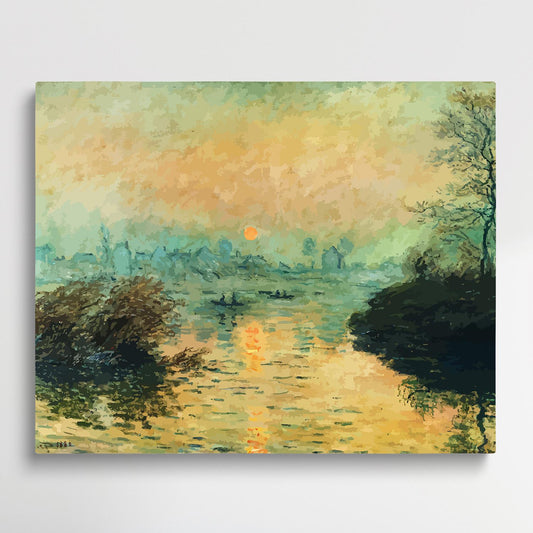 Sunset on the Seine | Paint by Numbers | Claude Monet-Paintsuper