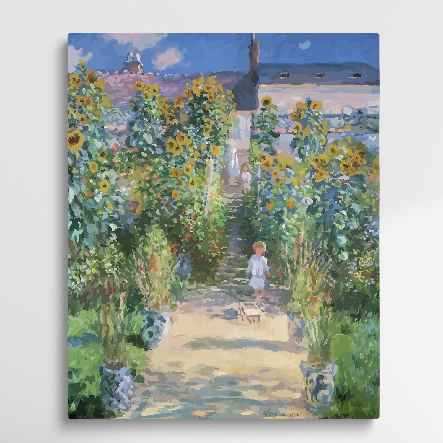 The Artists Garden at Vetheuil | Paint by Numbers | Claude Monet-Paintsuper