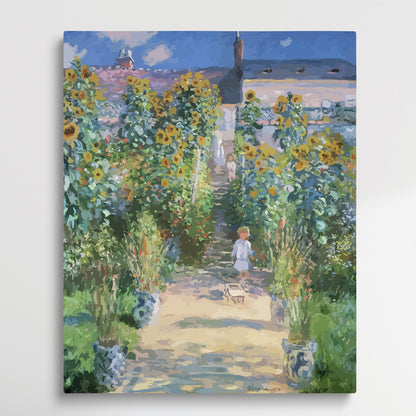 The Artists Garden at Vetheuil | Paint by Numbers | Claude Monet-Paintsuper