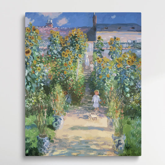 The Artists Garden at Vetheuil | Paint by Numbers | Claude Monet-Paintsuper