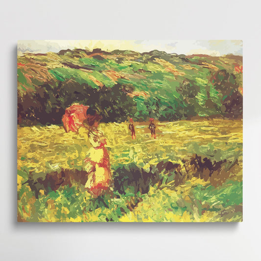 The Promenade Near Limetz | Paint by Numbers | Claude Monet-Paintsuper