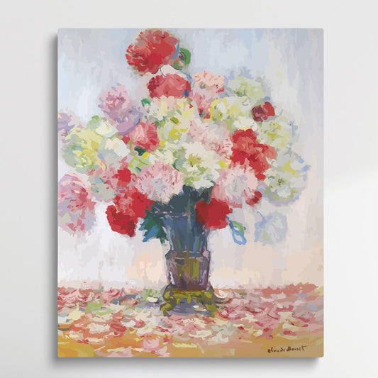 Vase De Pivoines | Paint by Numbers | Claude Monet-Paintsuper