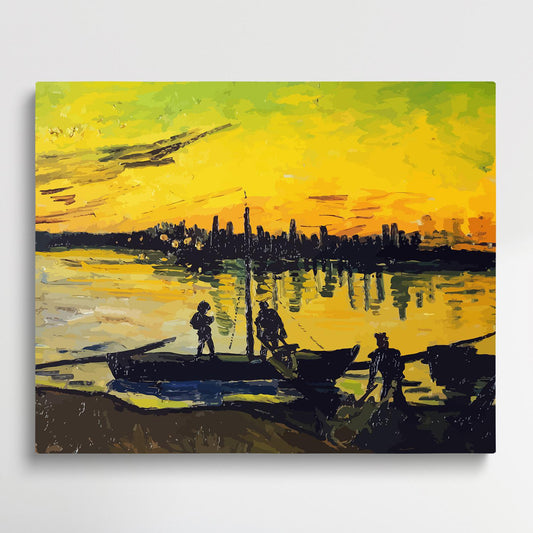 Coal Barges | Paint by Numbers | Van Gogh-Paintsuper