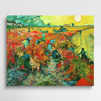 Der rote Weinberg | Paint by Numbers | Van Gogh-Paintsuper