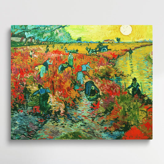 Der rote Weinberg | Paint by Numbers | Van Gogh-Paintsuper