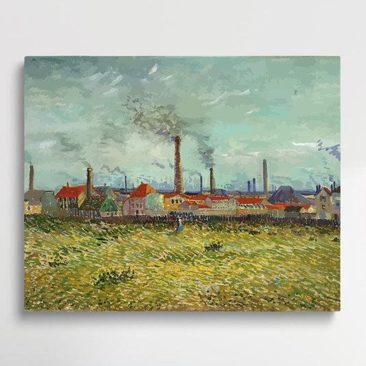 Factories at Asnieres | Paint by Numbers | Van Gogh-Paintsuper