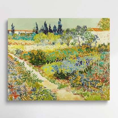 Flowering Garden with Path | Paint by Numbers | Van Gogh-Paintsuper