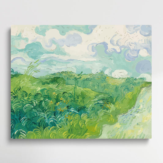 Green Wheat Fields | Paint by Numbers | Van Gogh-Paintsuper