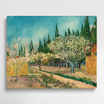 Orchard in Blossom | Paint by Numbers | Van Gogh-Paintsuper