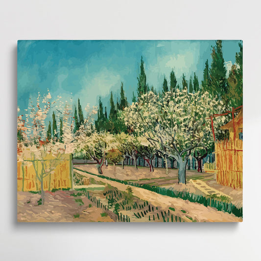 Orchard in Blossom | Paint by Numbers | Van Gogh-Paintsuper
