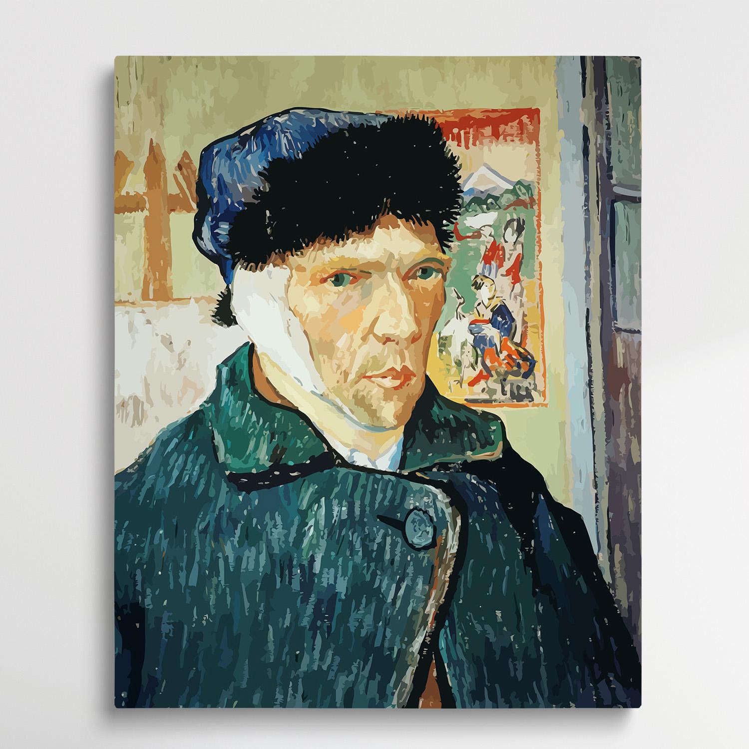 Self-Portpait with Bandaged Ear | Paint by Numbers | Van Gogh-Paintsuper