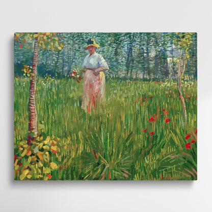 Woman in a garden | Paint by Numbers | Van Gogh-Paintsuper
