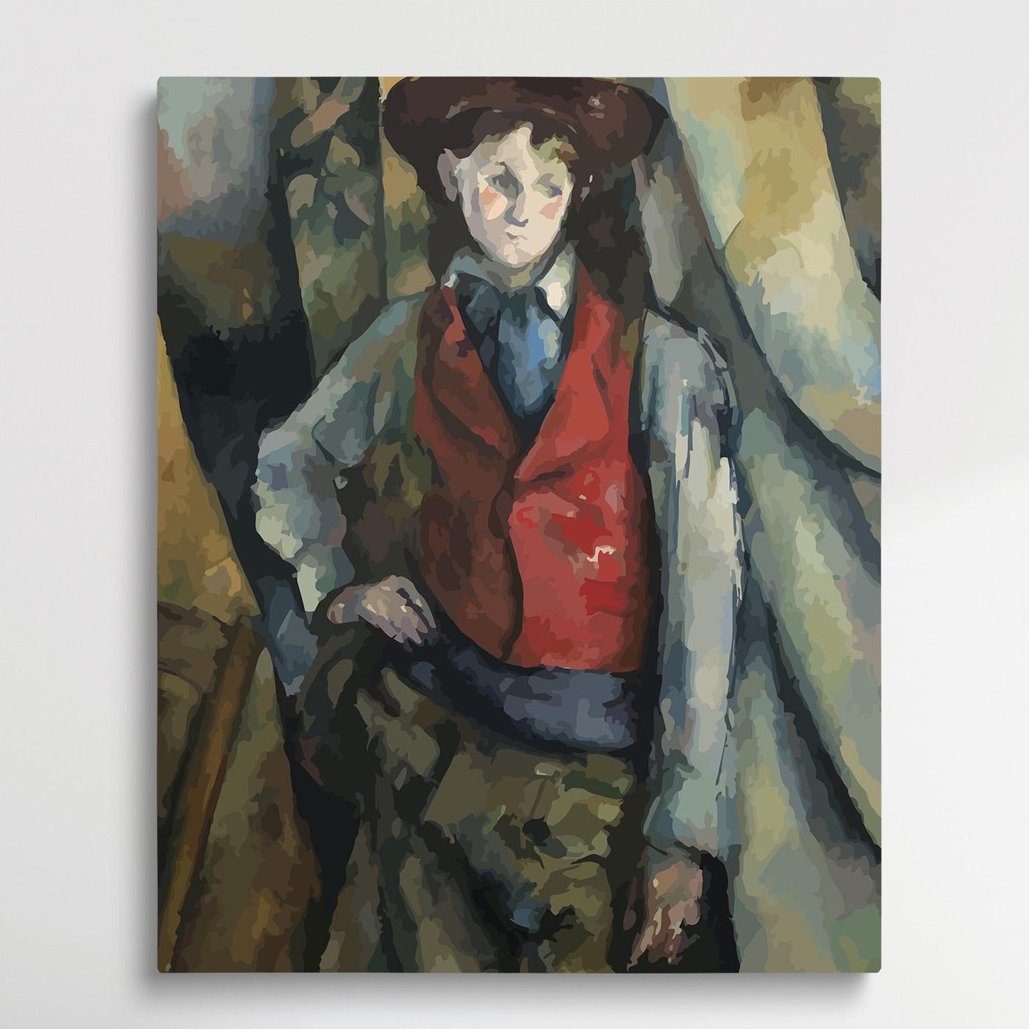 Boy in a Red Waistcoat | Paint by Numbers | Paul Cezanne-Paintsuper