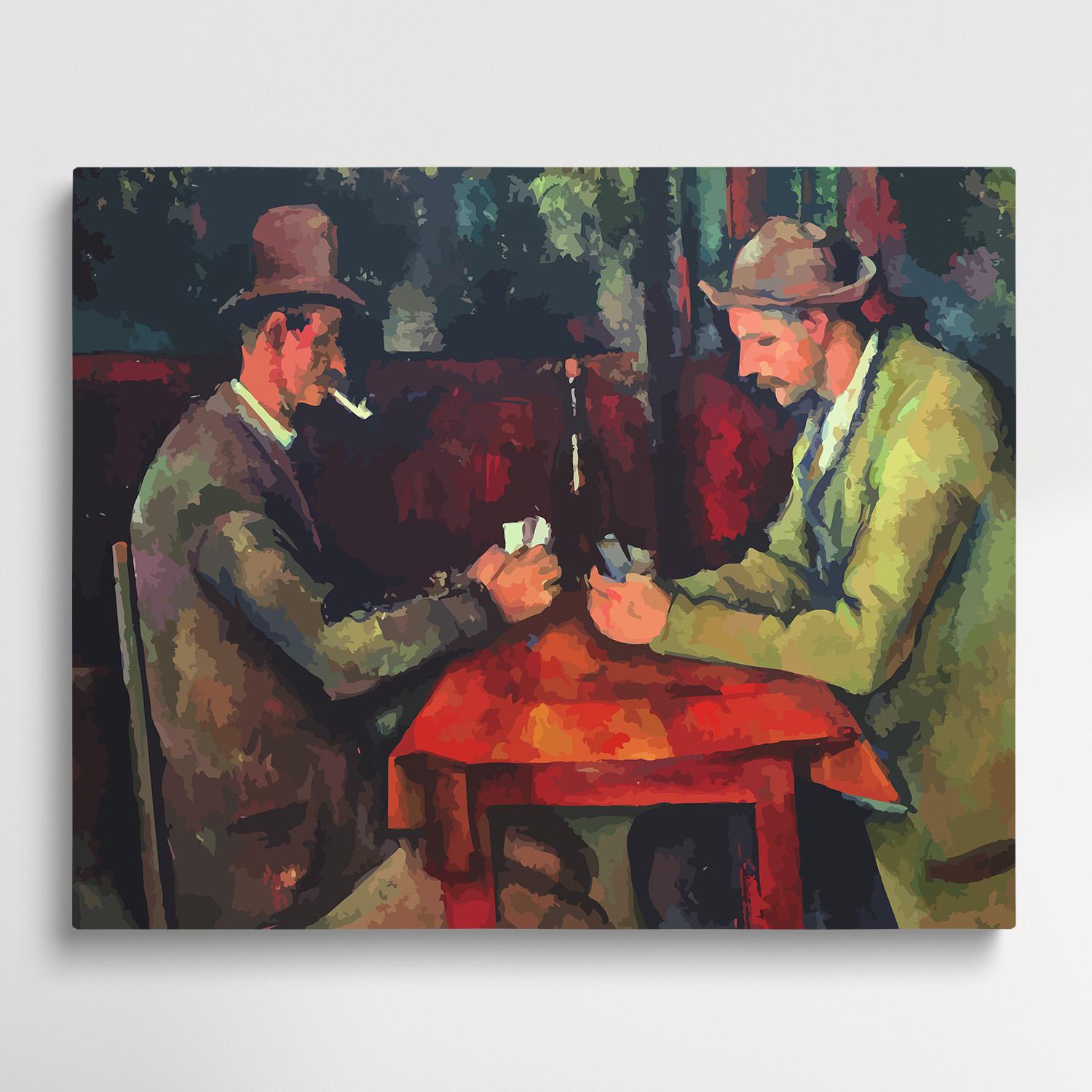 Card Players | Paint by Numbers | Paul Cezanne-Paintsuper