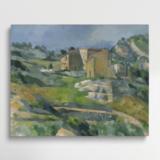 Houses at the L'Estaque | Paint by Numbers | Paul Cezanne-Paintsuper