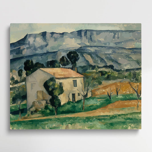 Houses in Provence, near Gardanne | Paint by Numbers | Paul Cezanne-Paintsuper