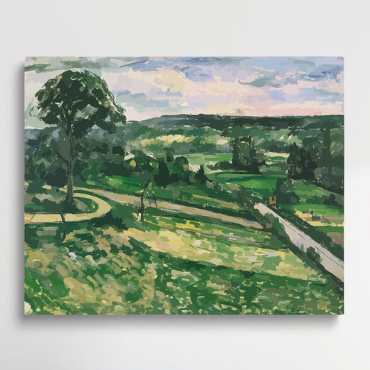 Landscape in the Ile de France | Paint by Numbers | Paul Cezanne-Paintsuper