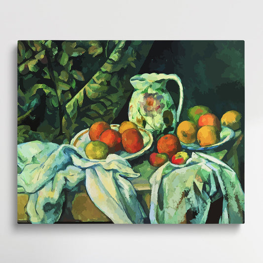 Still Life with Drapery | Paint by Numbers | Paul Cezanne-Paintsuper