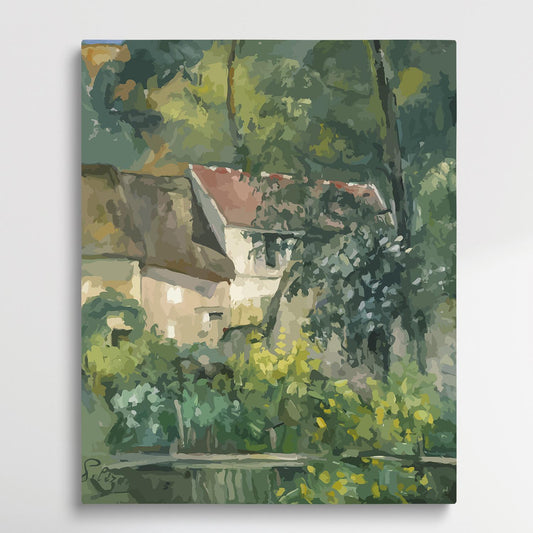 The House of Pere Lacroix in Auvers | Paint by Numbers | Paul Cezanne-Paintsuper