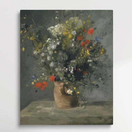 Auguste Renoir -Flowers in a Vase | Paint by Numbers | Auguste Renoir-Paintsuper