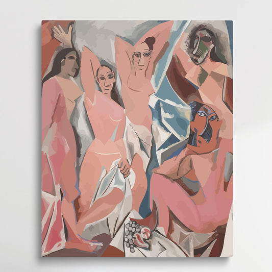 Les Demoiselles d'Avignon | Paint by Numbers | Pablo Picasso-Paintsuper