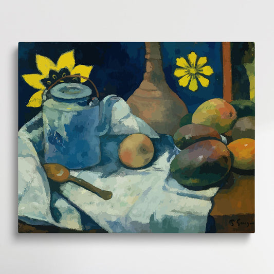 Still Life with Teapot and Furit | Paint by Numbers | Paul Gauguin-Paintsuper