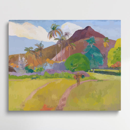Tahitian Landscape, 1891 | Paint by Numbers | Paul Gauguin-Paintsuper
