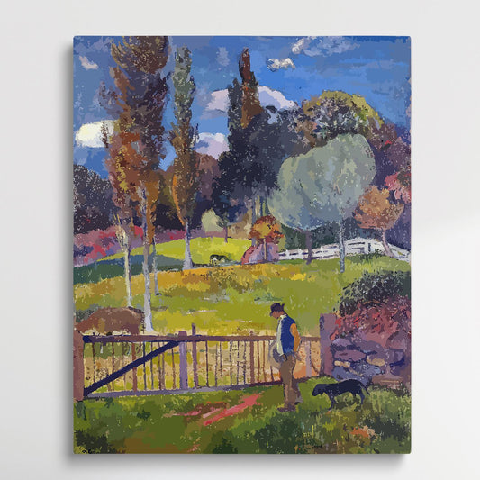 Tahitian Landscape | Paint by Numbers | Paul Gauguin-Paintsuper