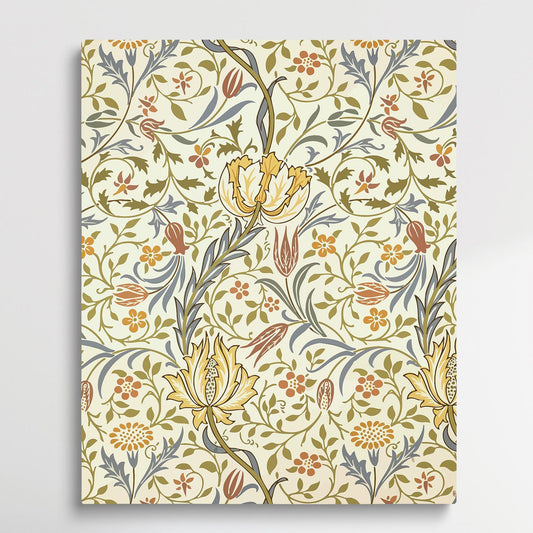 Floral pattern V1 | Paint by Numbers | William Morris-Paintsuper