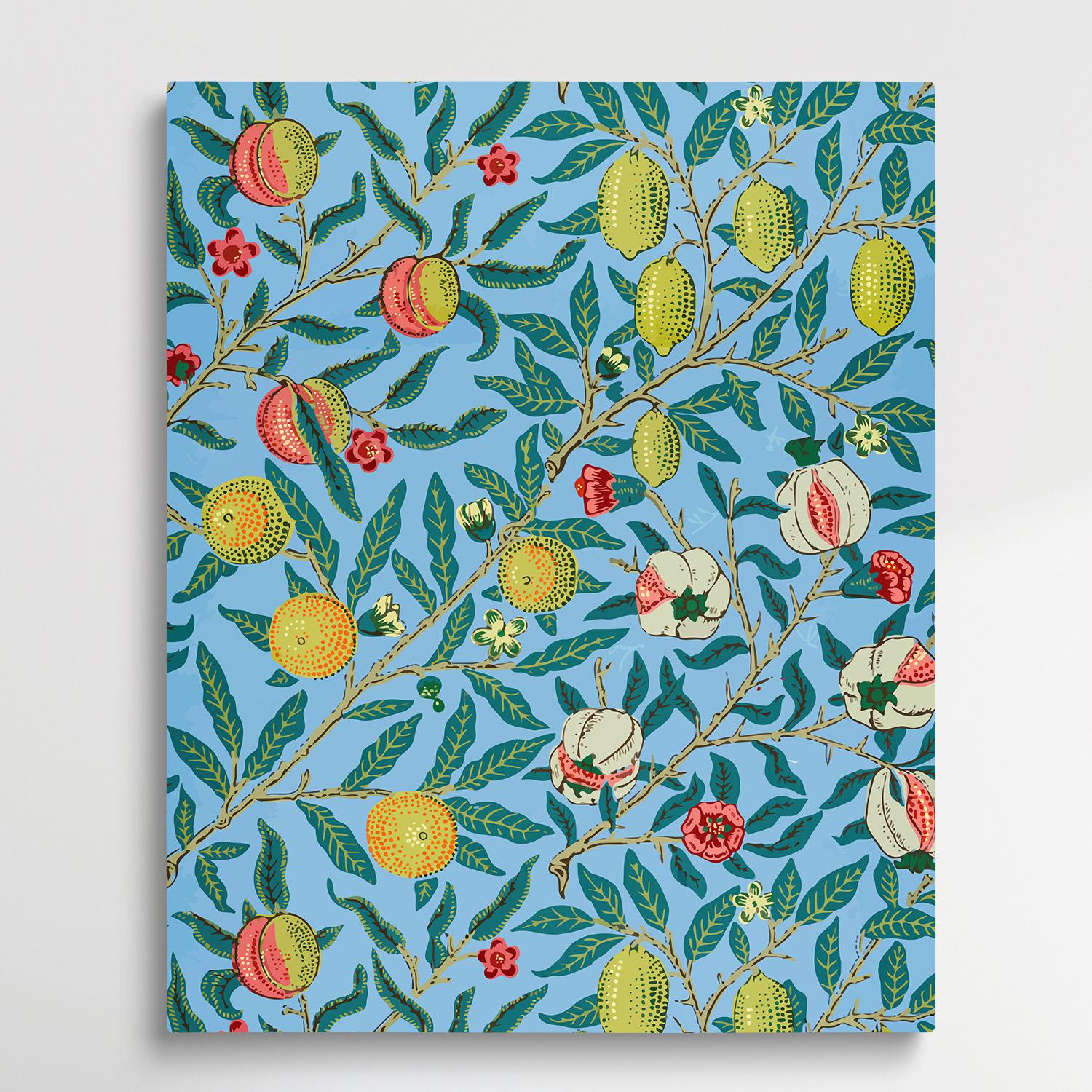 Floral pattern V13 | Paint by Numbers | William Morris-Paintsuper