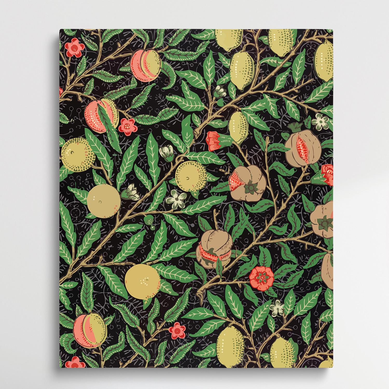 Floral pattern V14 | Paint by Numbers | William Morris-Paintsuper