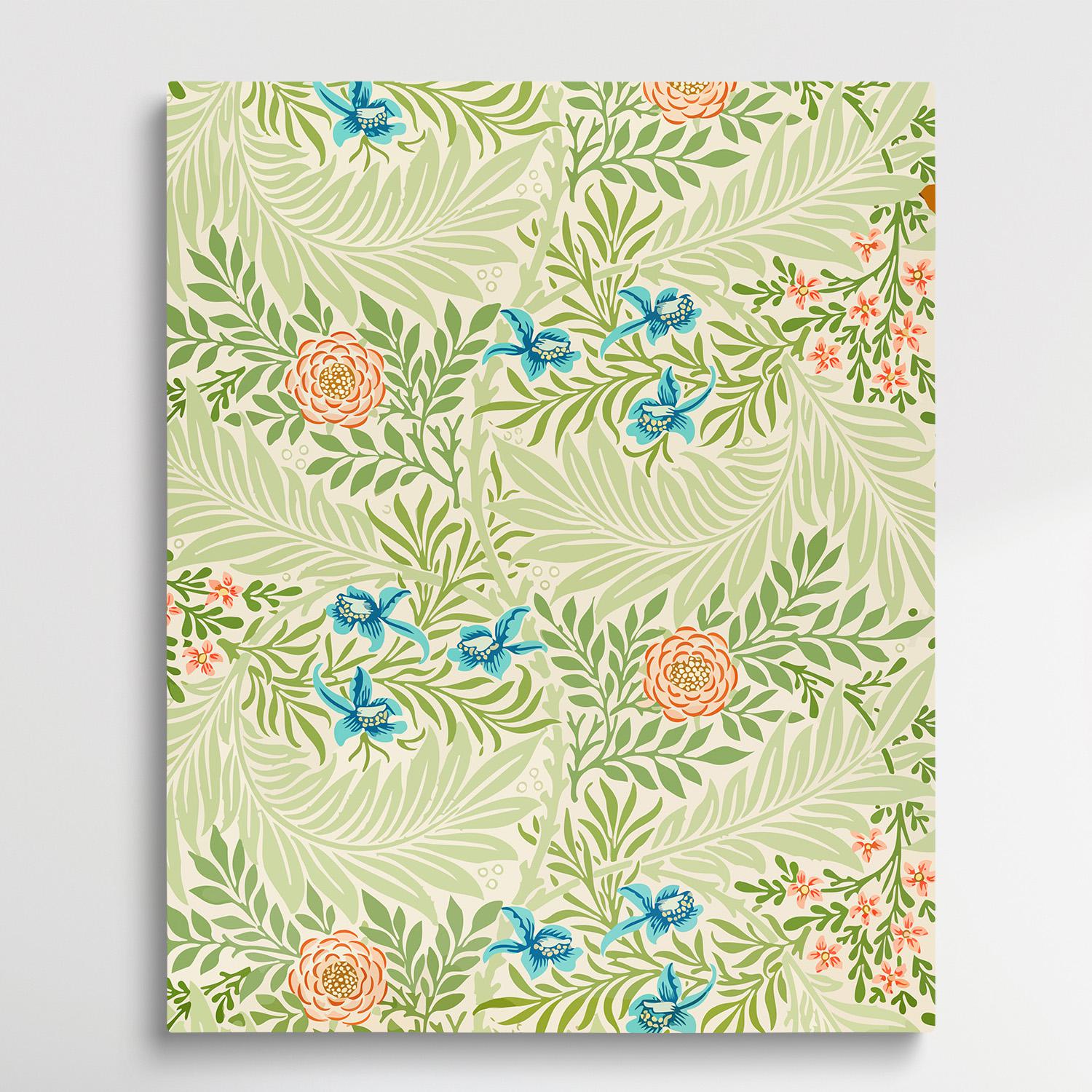 Floral pattern V17 | Paint by Numbers | William Morris-Paintsuper