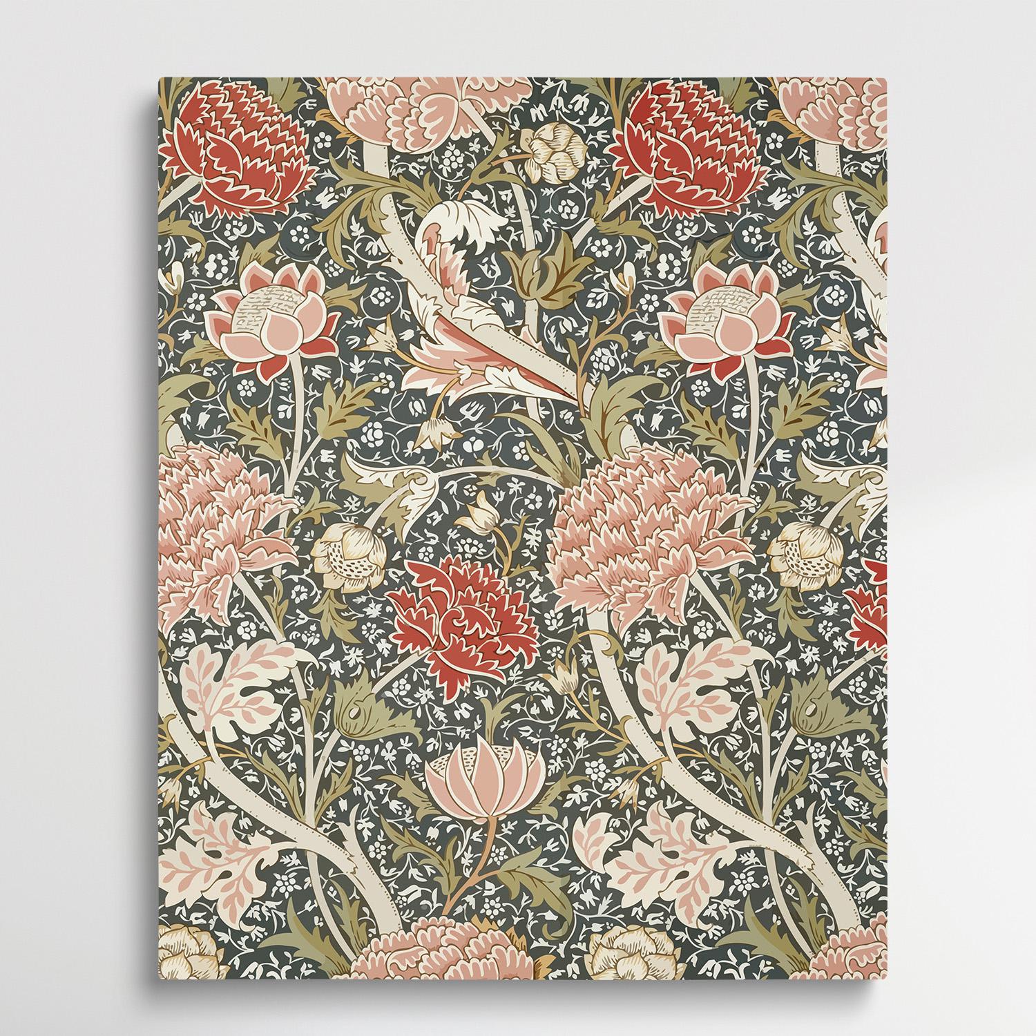 Floral pattern V4 | Paint by Numbers | William Morris-Paintsuper