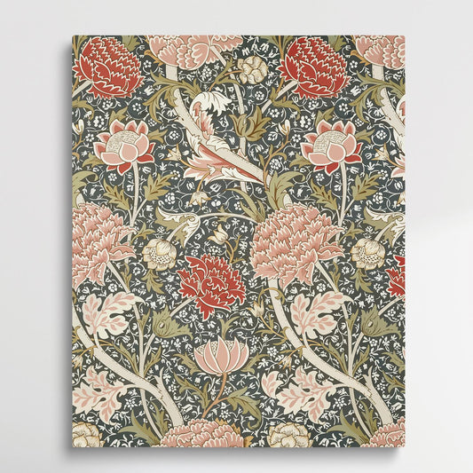 Floral pattern V4 | Paint by Numbers | William Morris-Paintsuper