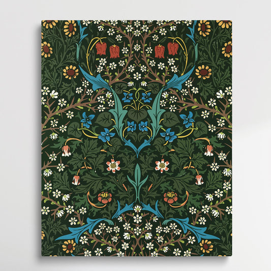 Floral pattern V9 | Paint by Numbers | William Morris-Paintsuper