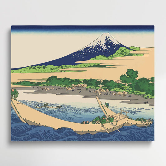 Shore of Tago Bay, Ejiri at Tokaido | Paint by Numbers | Ukiyo-e-Paintsuper